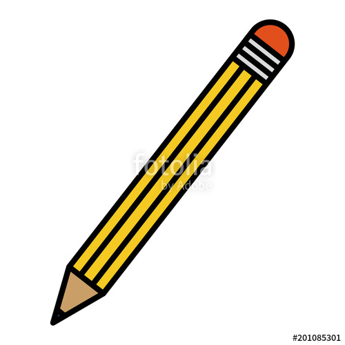 500x500 Color Pencil School Object To Drawing And Write Stock Image