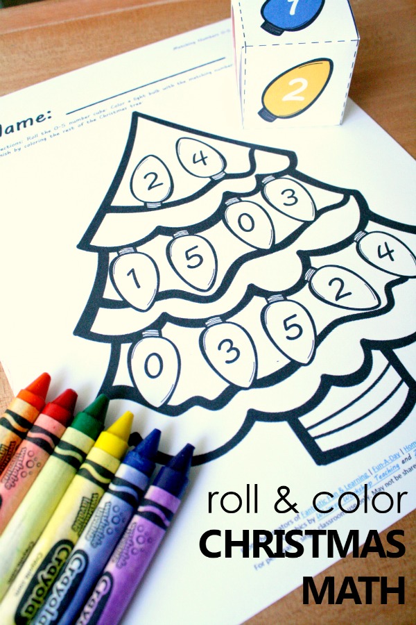 600x900 Free Printable Christmas Tree Number Matching Math Activity