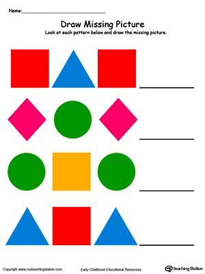 300x400 Kindergarten Patterns Printable Worksheets