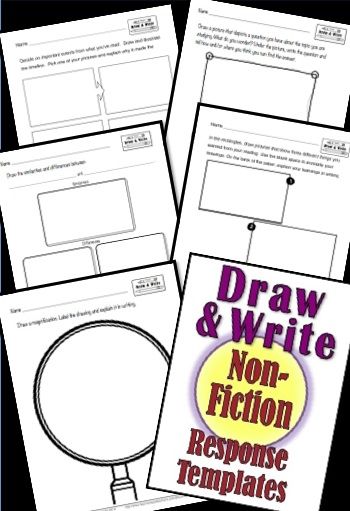 350x511 Printables Response To Non Fiction Draw And Write Tpt Misc