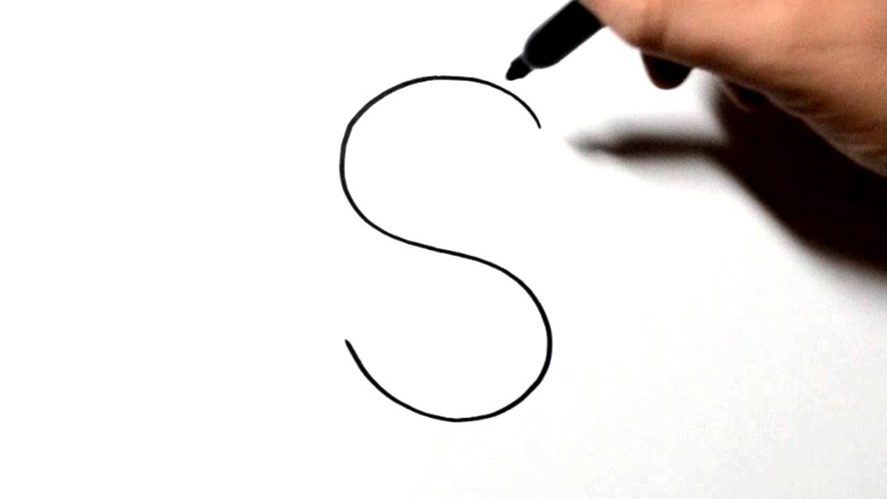 1280x720 How To Draw A Snake After Writing Letter S
