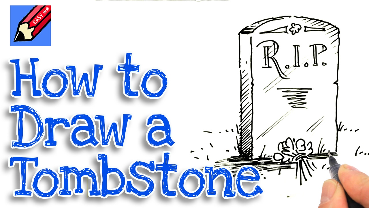 1280x720 Learn How To Draw A Tombstone Real Easy