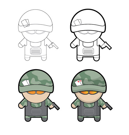 450x468 How To Create A Vector Soldier Character In Illustrator