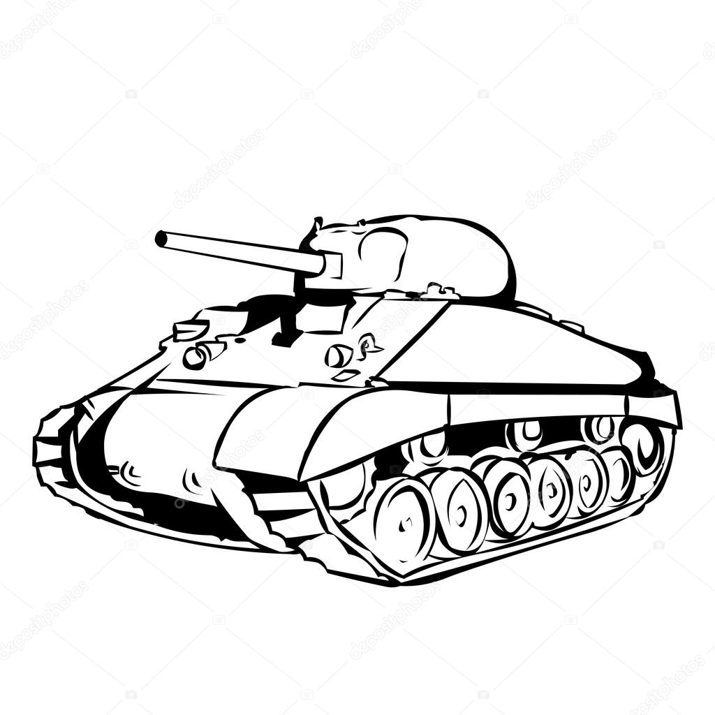 1024x1024 Tank Drawing For Free Download