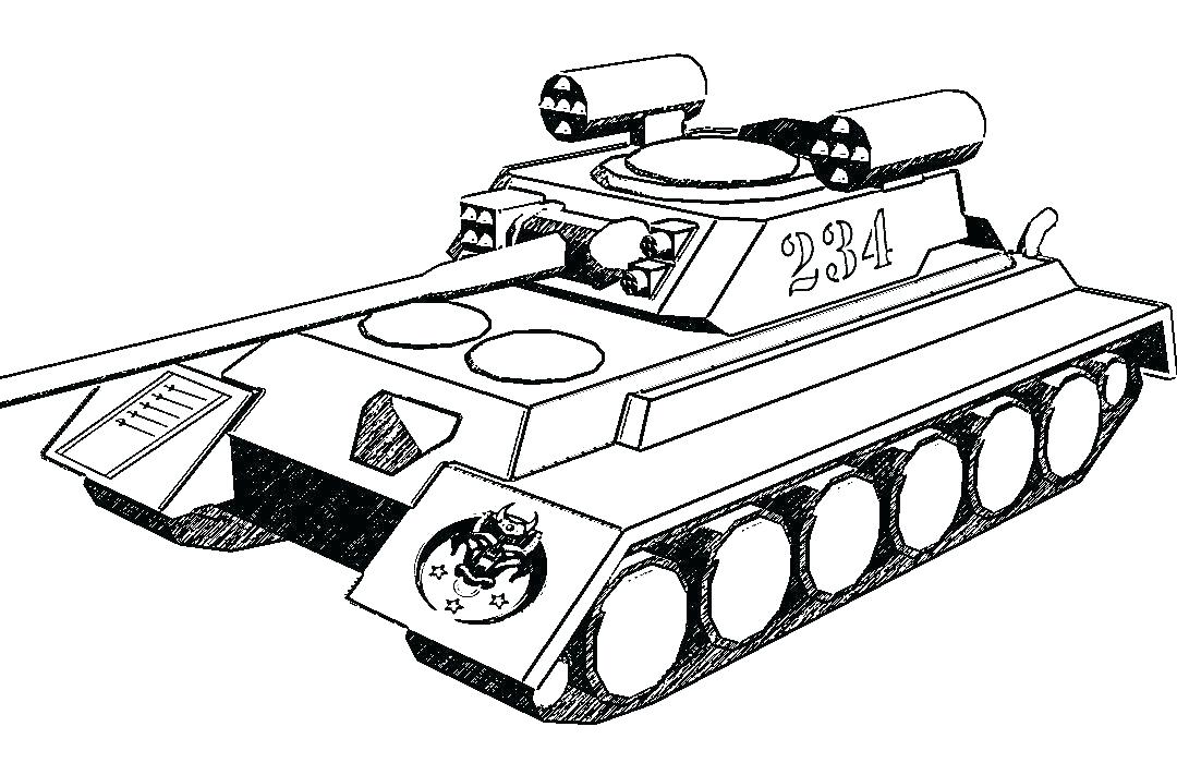 1080x711 Tank Drawing Army Truck For Free Download