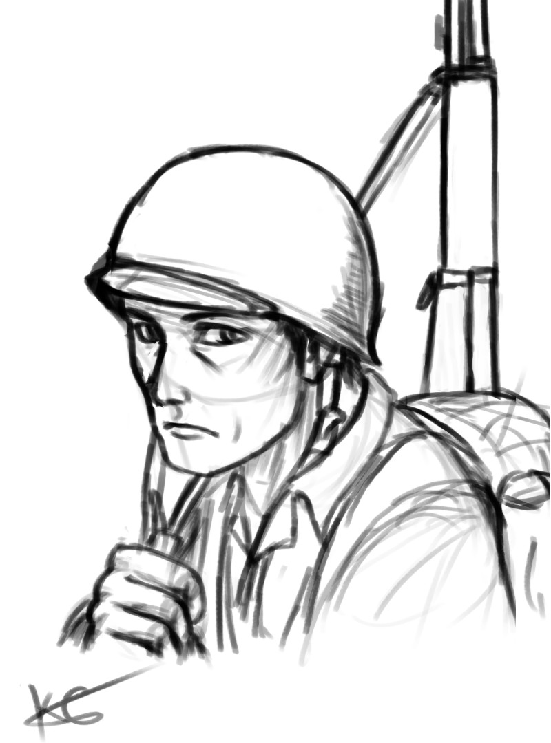 Ww2 Soldier Drawing | Free download on ClipArtMag