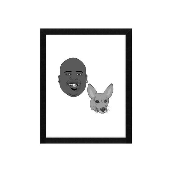 570x570 Two Custom Face Drawing Portraits Of People Or Pets Etsy