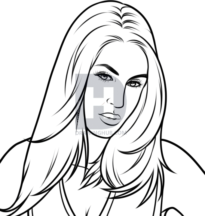682x720 How To Draw Brie Bella, Wwe Diva Champion, Step