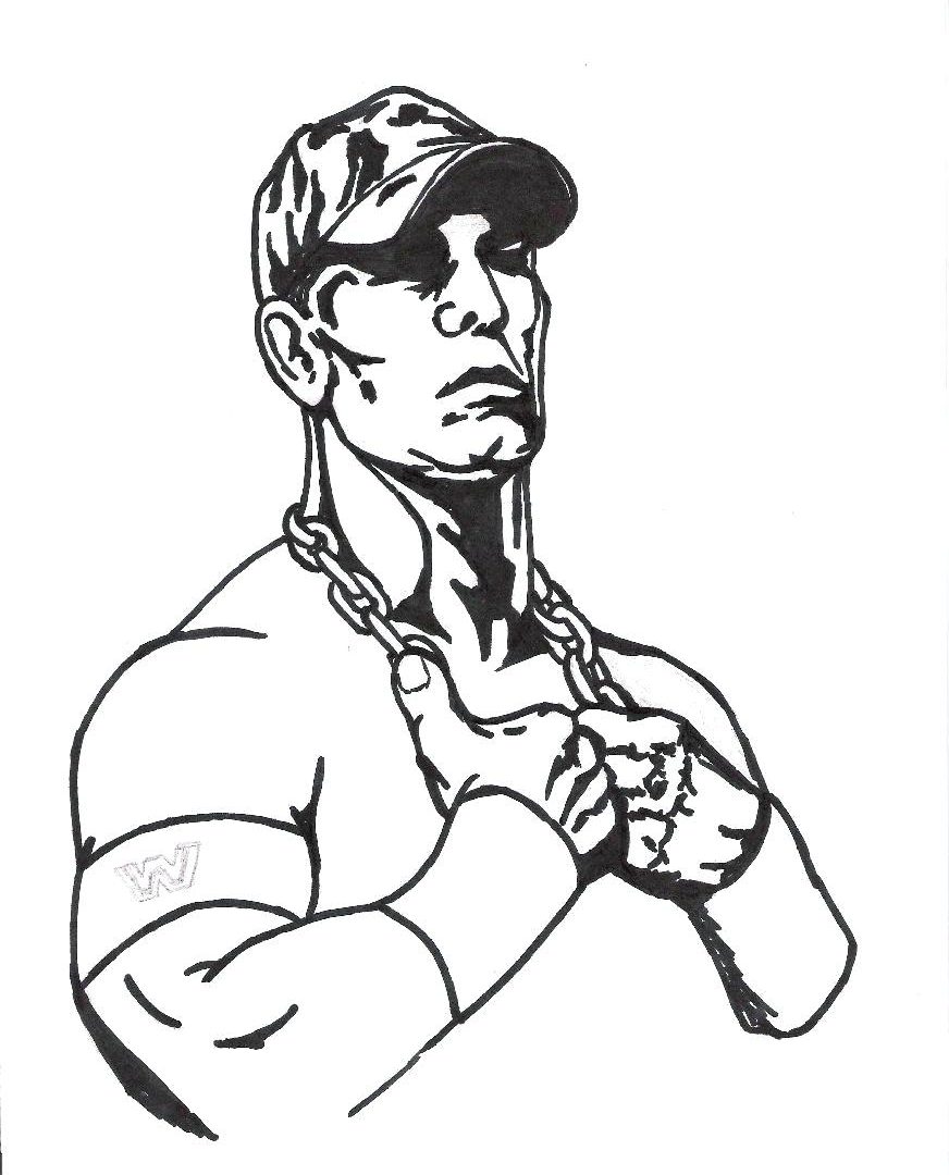 872x1080 Johnenaoloring Sheet Sheets Wweolouring Pages Wrestling Wrestler