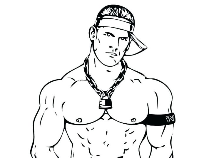 728x538 Wwe John Cena Printable Coloring Pages Free Wrestling Of Belts