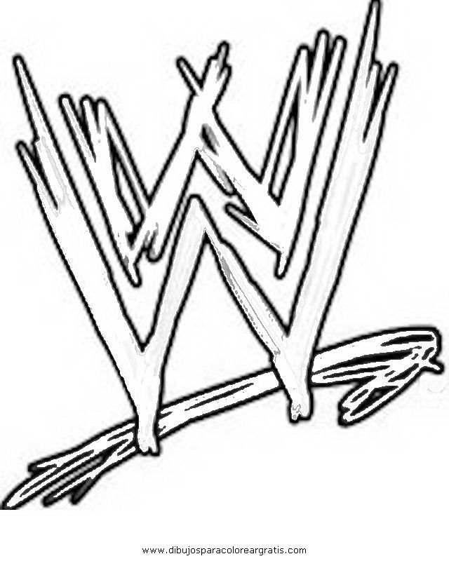 640x800 Wwe Logo Colouring Pages