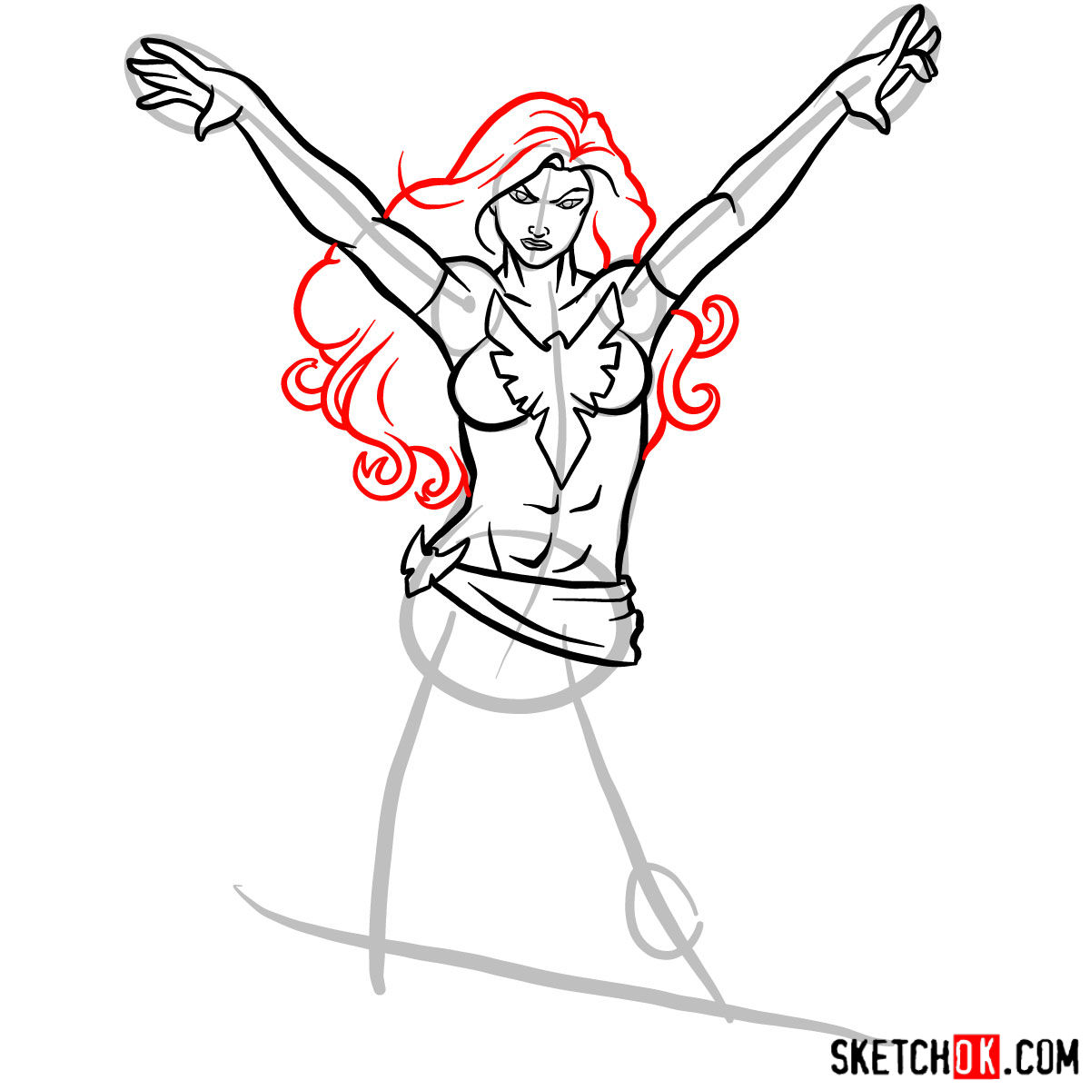 1200x1200 How To Draw Dark Phoenix From X Men