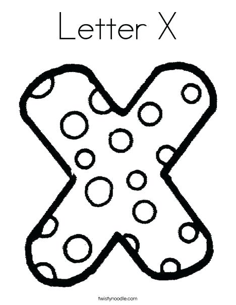 468x605 Printable Letter X Coloring