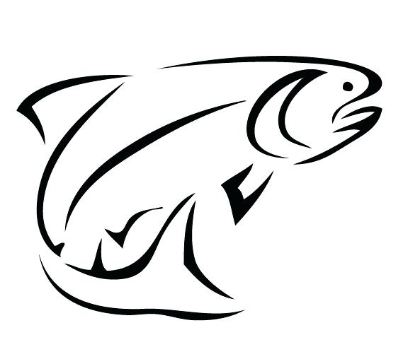 576x491 Fish Outline X Ray Tetra Fish Outline Illustration Simple Fish