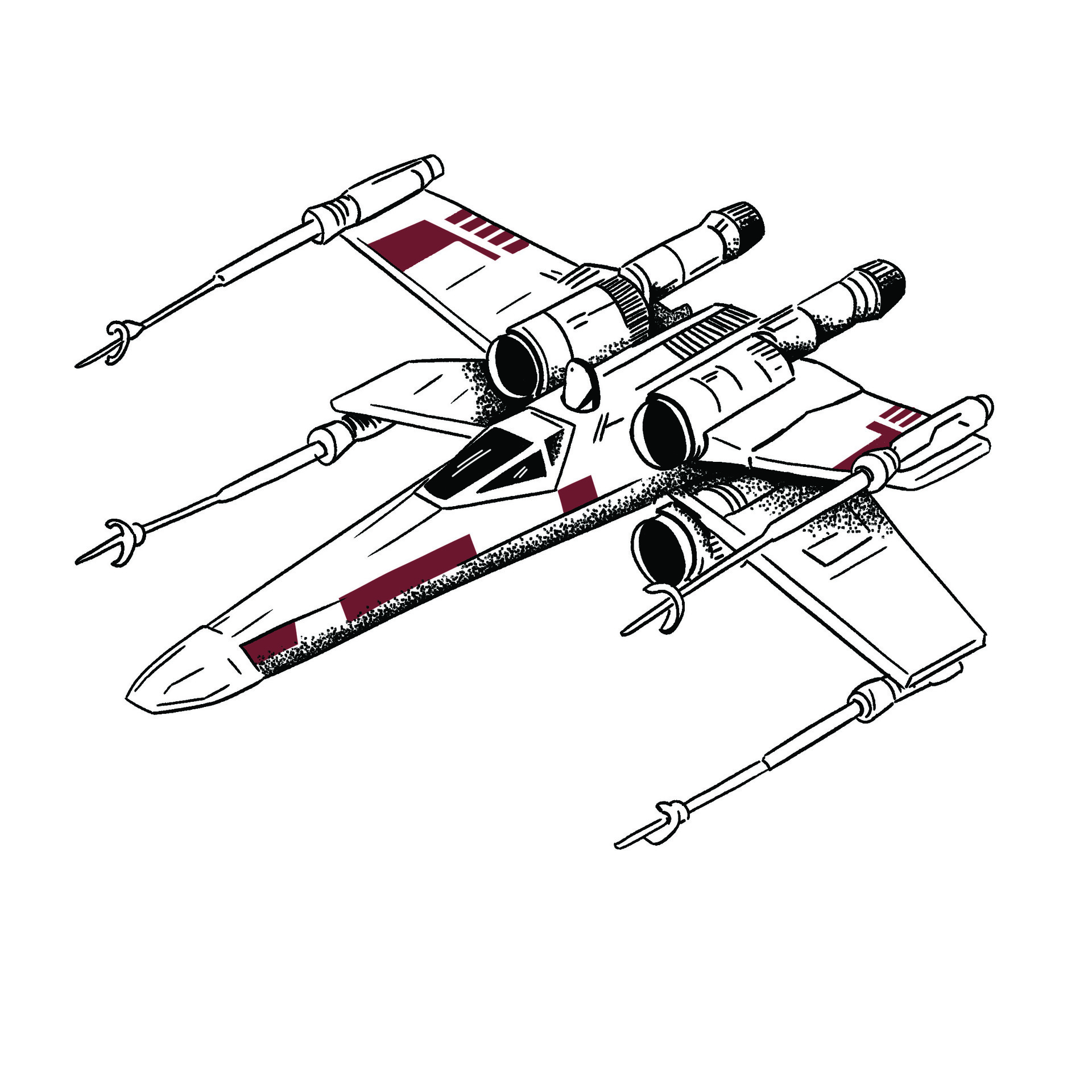 X Wing Drawing | Free download on ClipArtMag