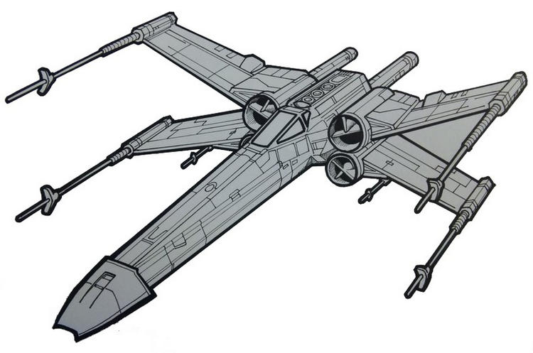 750x497 Revell X Wing Fighter Star Wars Coloring Picture
