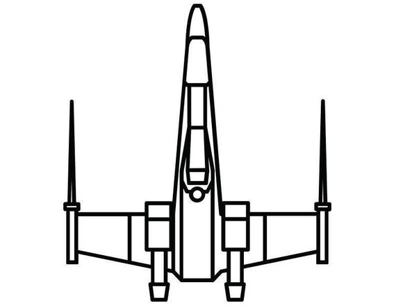 570x440 X Wing Top Decal Star Wars Themed Decal Etsy