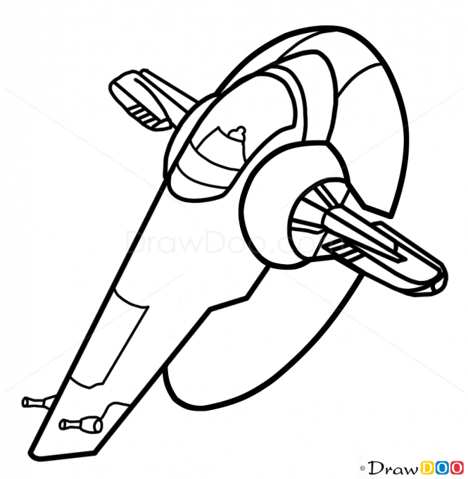 665x680 Millennium Falcon Drawing