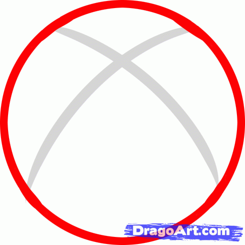 485x485 Draw The Xbox Logo, Step