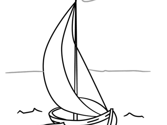 640x480 Drawn Yacht Line Drawing
