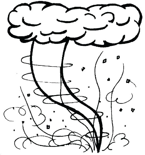 599x639 Tornado Coloring Pages Xenops Sheet Yak Drawing