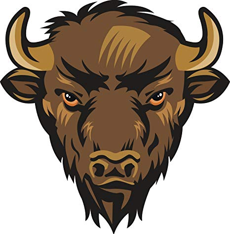 466x475 Scary Angry Wild Yak Head Cartoon Vinyl Sticker