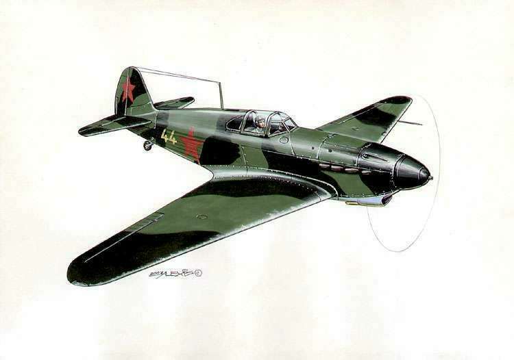 750x526 Yak Fighter Plane Army Ussr Russian Author's Drawing Illustrate