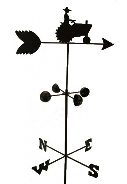 415x600 Weather Vane Farm Tractor Feet Tall Black Garden Mount Yard