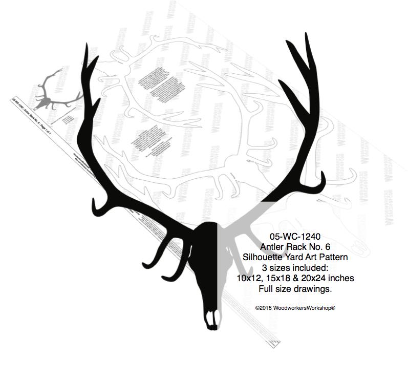797x740 Antler Rack Yard Art Woodworking Pattern