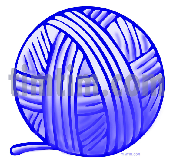 571x539 Free Drawing Of Ball Of Blue Yarn From The Category Hobby Sewing