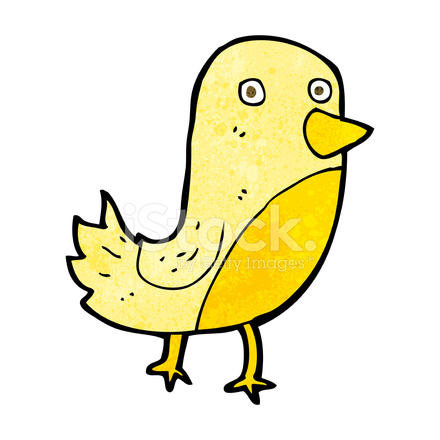 440x440 Cartoon Yellow Bird Stock Vector