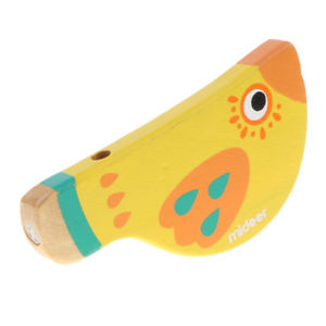 300x300 Coloured Drawing Yellow Bird Whistle Wooden Musical Toy Child