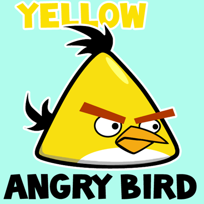 400x400 How To Draw Yellow Angry Bird With Easy Step