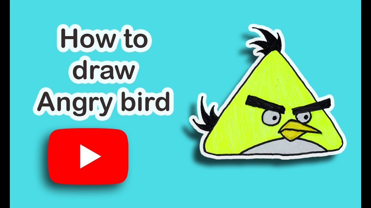 1280x720 How To Draw Angry Birds Yellow Bird Easy Drawing For Kids
