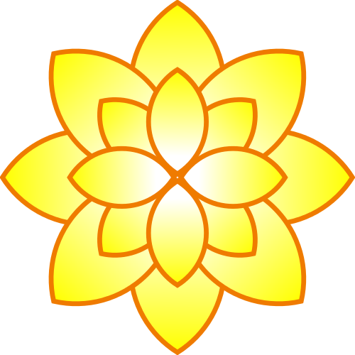 500x500 Yellow Flower Art Design In Simple Flower Drawing