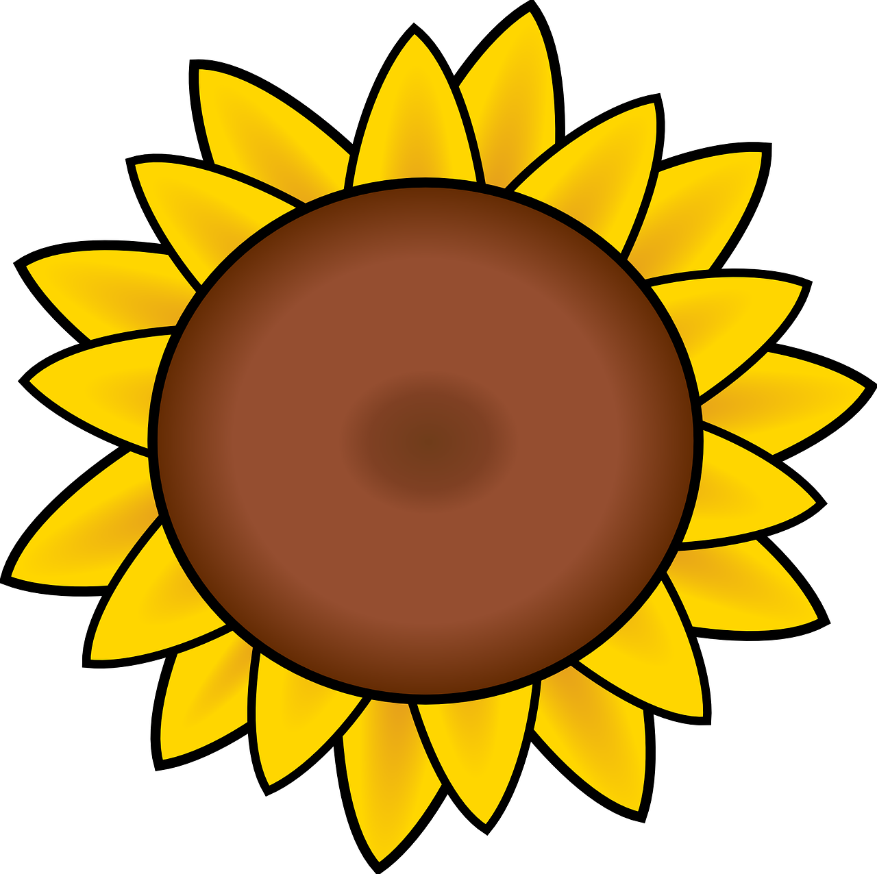 1280x1276 Sunflower, Petals, Drawing, Summer, Yellow