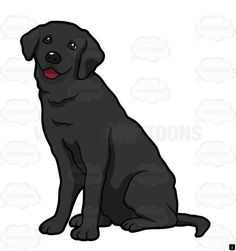 236x251 Black Labrador Cartoon Designed