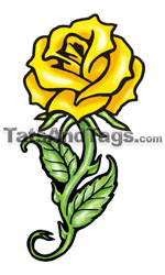150x250 Yellow Rose Temporary Tattoo Tattoo Designs