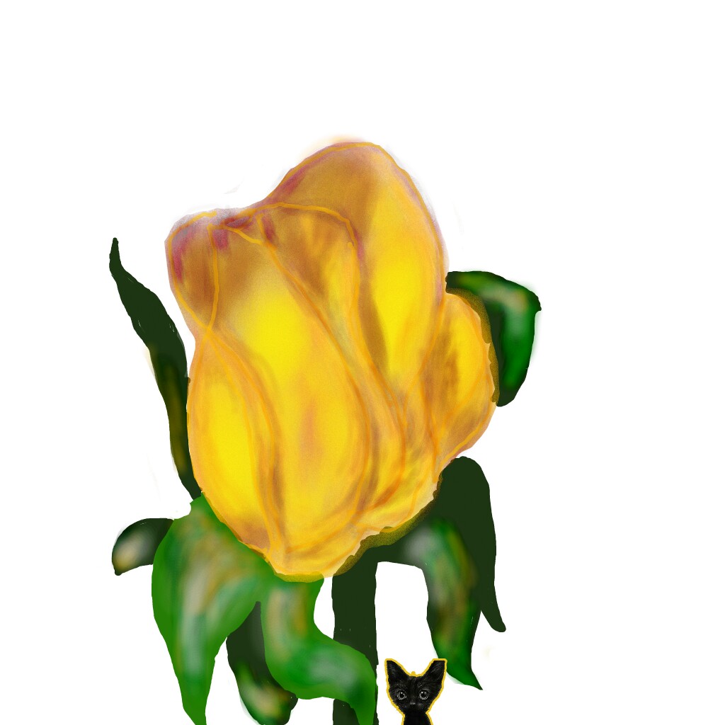 1024x1024 yellow rosebud yellowrose drawing digitalart