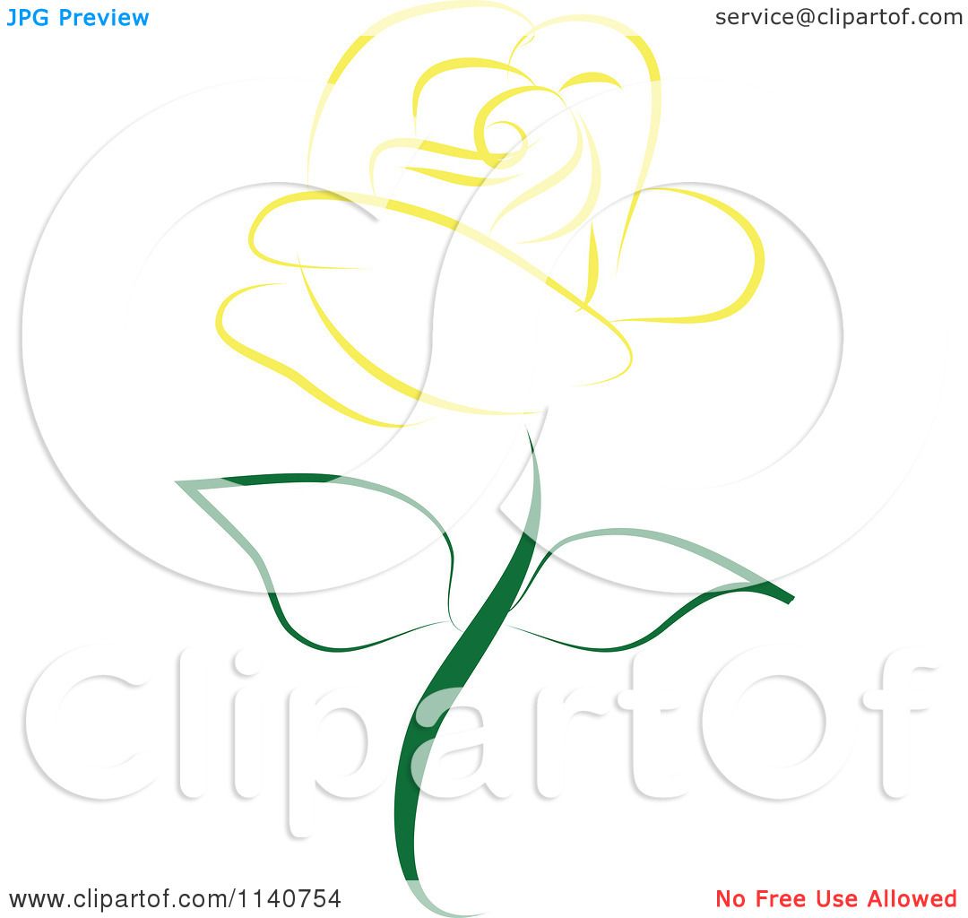 1080x1024 Clipart Of A Beautiful Single Yellow Rose