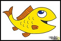 200x133 how to draw cartoon fishes realistic fishes drawing tutorials