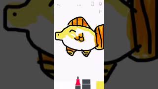 320x180 Yellow Tang Fish Drawing