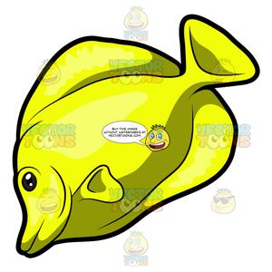 300x300 A Yellow Tang Fish Clipart Cartoons