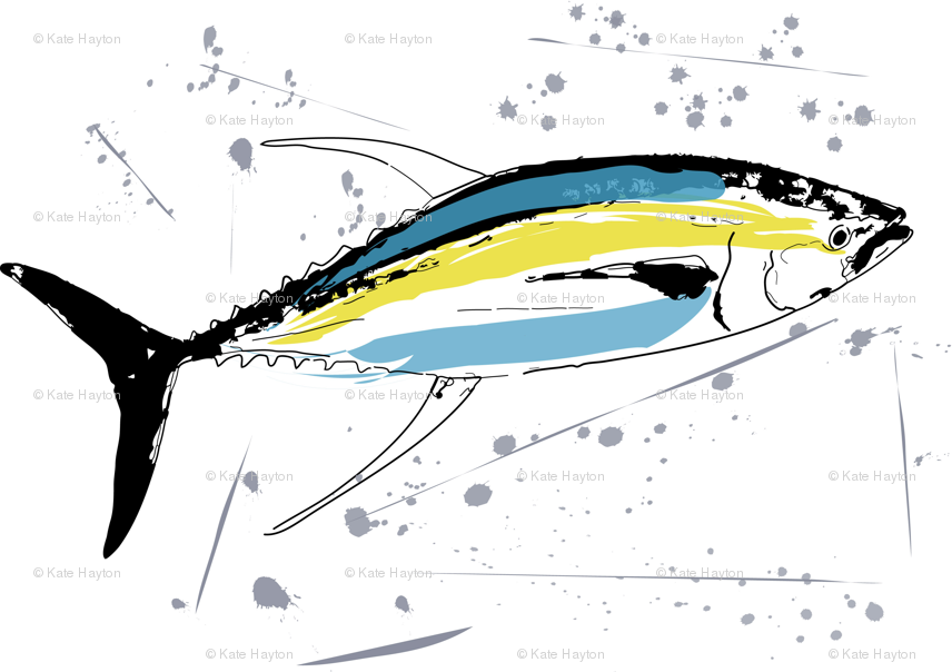 856x604 Yellowfin Tuna Blue, Yellow, Grey Black Wallpaper