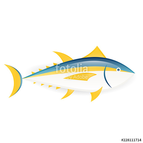 500x500 Yellowfin Tuna Fish Icon Seafood Clipart Isolated On White