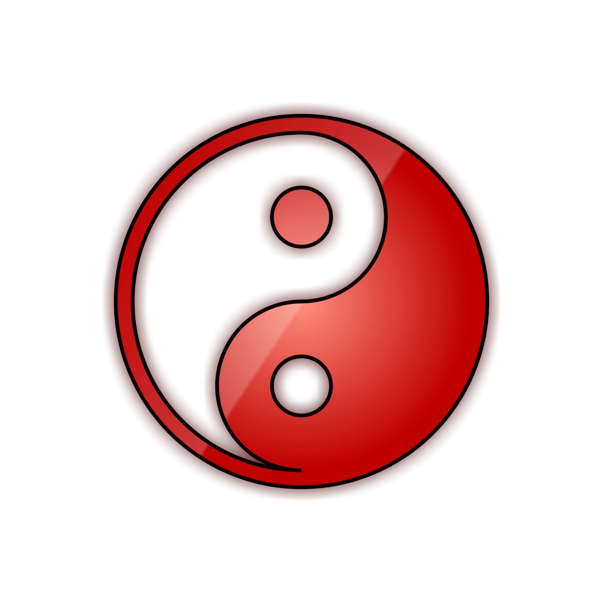 1920x1920 Drawing, Red, Yin, Yang, Symbol