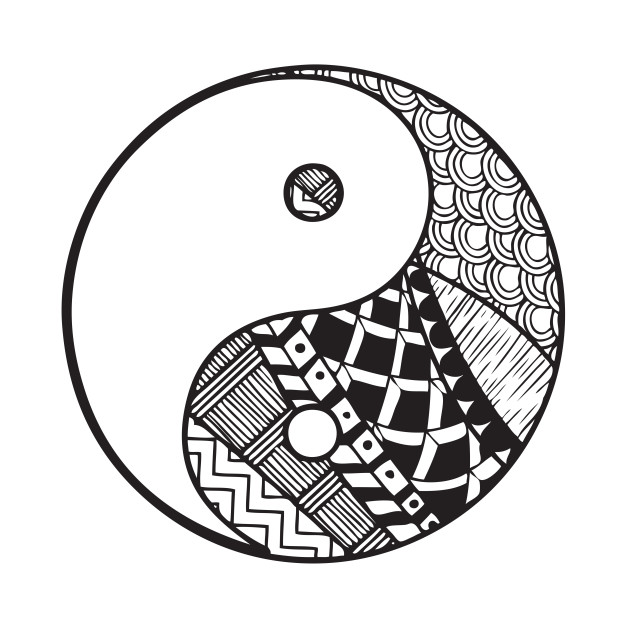 630x630 Black And White Yin Yang Abstract Art