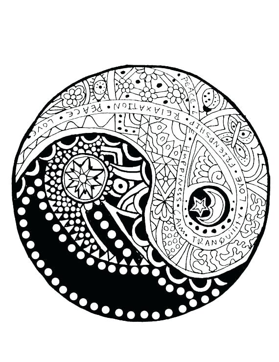 570x738 Celtic Coloring Pages For Adults Winsome Yin Yang Coloring Pages