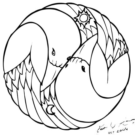 432x431 Ravens Yin Yang Tattoo Design