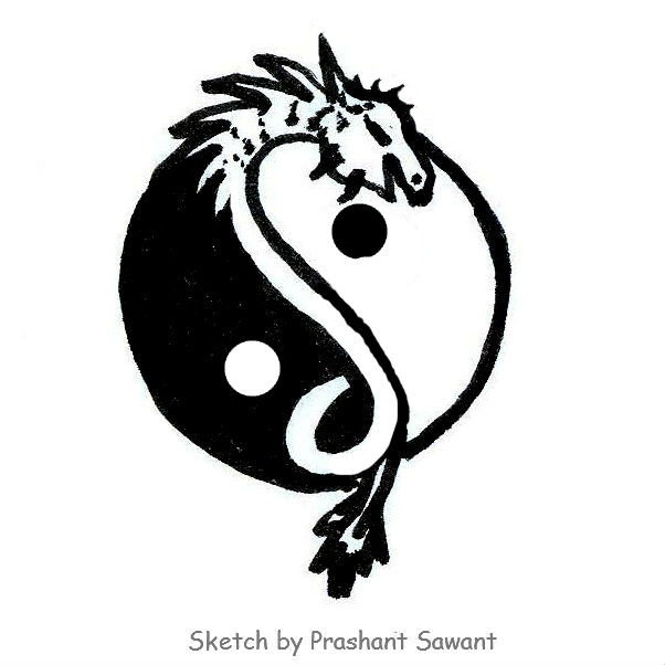 602x602 Yin Yang Dragon Family Tattoo Designs